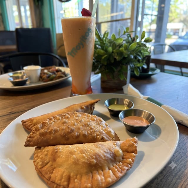 Cheese dog empanada.