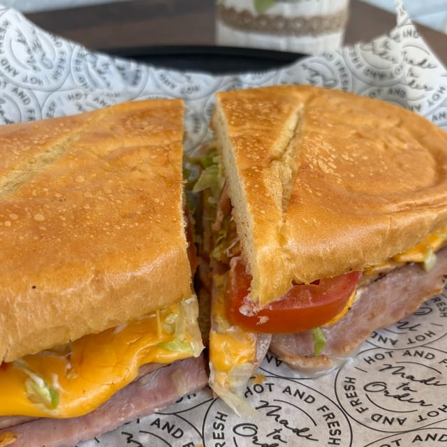 Ham, Cheese & Egg Sandwich.