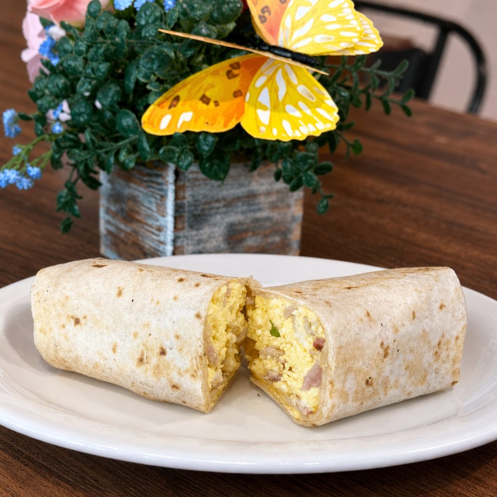 Breakfast burrito Cheese & Eggs.