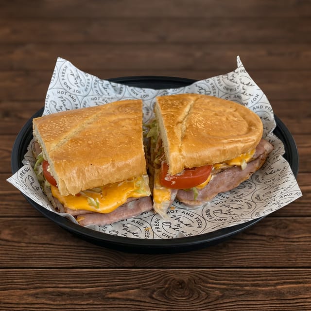 Ham, Cheese & Egg Sandwich.